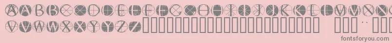 Fisheyebuttons2 Font – Gray Fonts on Pink Background