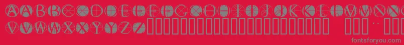 Fisheyebuttons2 Font – Gray Fonts on Red Background
