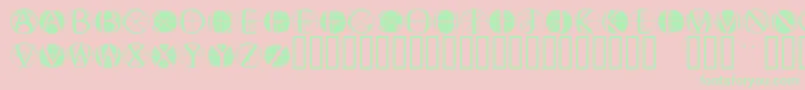 Fisheyebuttons2 Font – Green Fonts on Pink Background