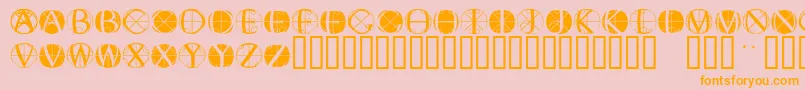 Fisheyebuttons2 Font – Orange Fonts on Pink Background