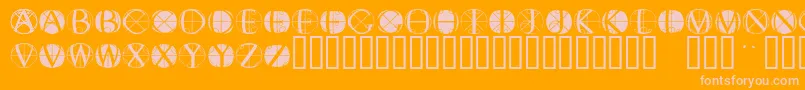 Fisheyebuttons2 Font – Pink Fonts on Orange Background