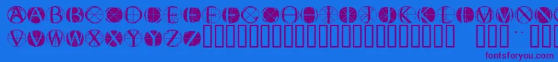 Fisheyebuttons2 Font – Purple Fonts on Blue Background