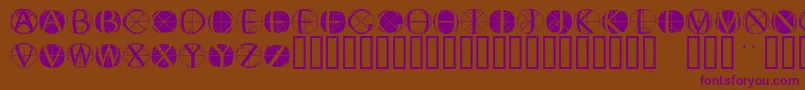Шрифт Fisheyebuttons2 – фиолетовые шрифты на коричневом фоне