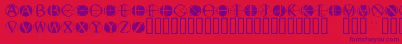Fisheyebuttons2 Font – Purple Fonts on Red Background