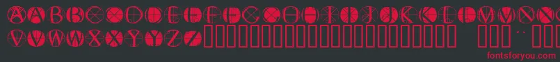 Fisheyebuttons2 Font – Red Fonts on Black Background