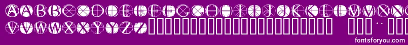 Fisheyebuttons2 Font – White Fonts on Purple Background