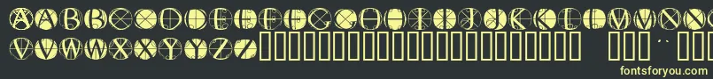 Fisheyebuttons2 Font – Yellow Fonts on Black Background
