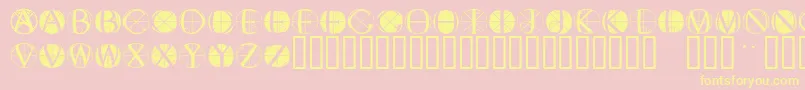 Fisheyebuttons2 Font – Yellow Fonts on Pink Background