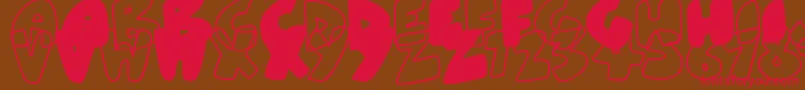 ZebraBlobs Font – Red Fonts on Brown Background