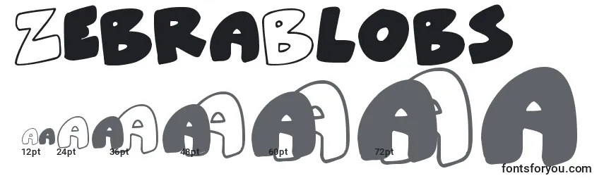 ZebraBlobs Font Sizes
