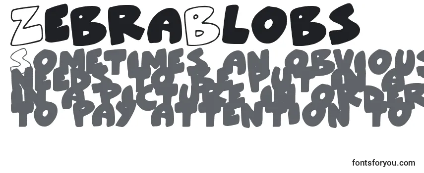 Обзор шрифта ZebraBlobs