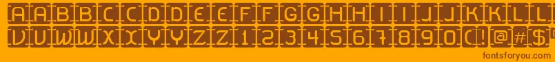 U2Metalona Font – Brown Fonts on Orange Background