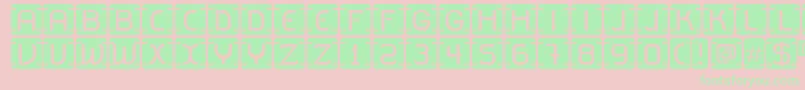 U2Metalona Font – Green Fonts on Pink Background