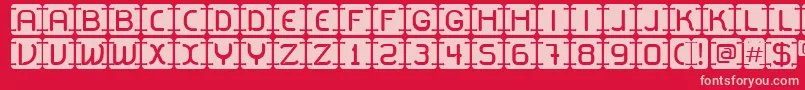 U2Metalona Font – Pink Fonts on Red Background