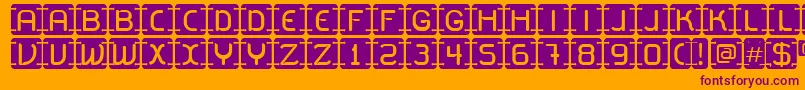 U2Metalona Font – Purple Fonts on Orange Background