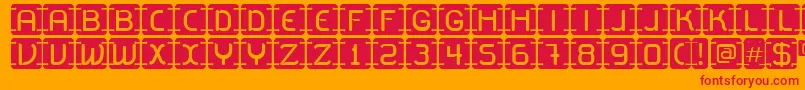 U2Metalona Font – Red Fonts on Orange Background