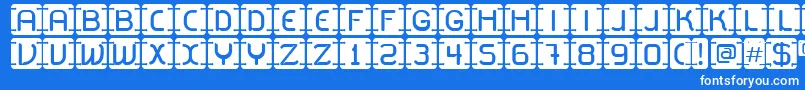 U2Metalona Font – White Fonts on Blue Background