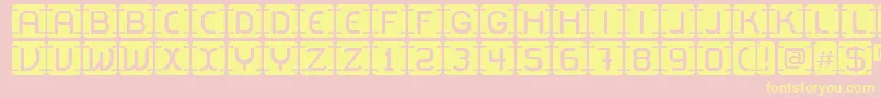 U2Metalona Font – Yellow Fonts on Pink Background