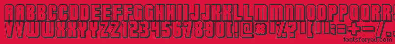 Flashback ffy Font – Black Fonts on Red Background
