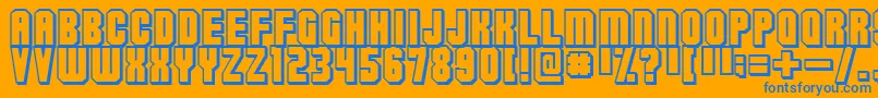 Flashback ffy Font – Blue Fonts on Orange Background