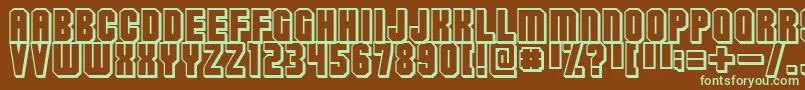 Flashback ffy Font – Green Fonts on Brown Background
