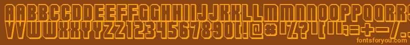 More about Flashback ffy Font Flashback ffy Font – Orange Fonts on Brown Background