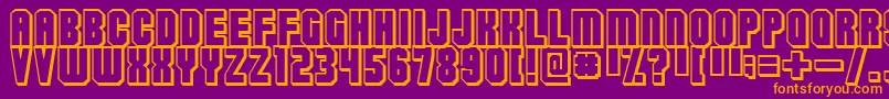 Flashback ffy Font – Orange Fonts on Purple Background