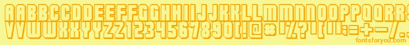 Flashback ffy Font – Orange Fonts on Yellow Background