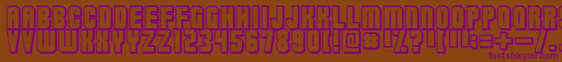 Flashback ffy Font – Purple Fonts on Brown Background