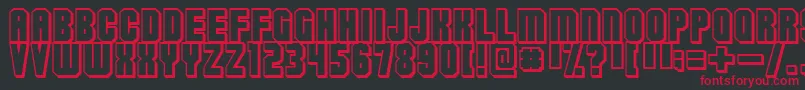 Flashback ffy Font – Red Fonts on Black Background