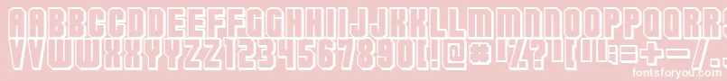 Flashback ffy-Schriftart – Weiße Schriften auf rosa Hintergrund