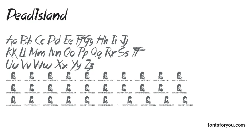 Шрифт DeadIsland – алфавит, цифры, специальные символы