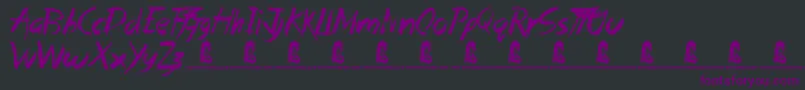 Czcionka DeadIsland – fioletowe czcionki na czarnym tle
