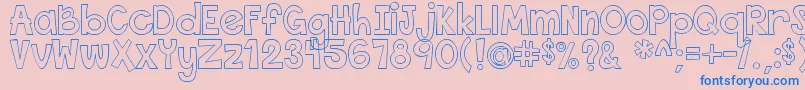 ThisFontIsEmpty1 Font – Blue Fonts on Pink Background