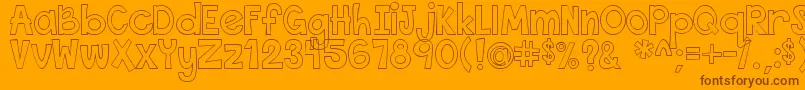 ThisFontIsEmpty1 Font – Brown Fonts on Orange Background
