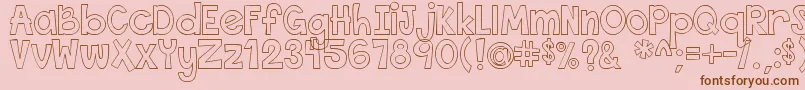 ThisFontIsEmpty1 Font – Brown Fonts on Pink Background