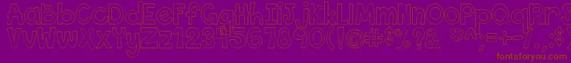 ThisFontIsEmpty1 Font – Brown Fonts on Purple Background
