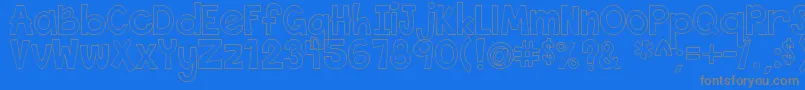 ThisFontIsEmpty1 Font – Gray Fonts on Blue Background