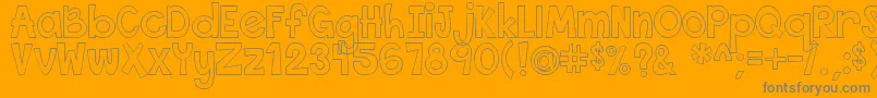 ThisFontIsEmpty1-Schriftart – Graue Schriften auf orangefarbenem Hintergrund