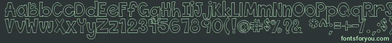 ThisFontIsEmpty1 Font – Green Fonts on Black Background