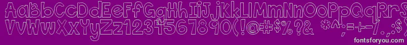 ThisFontIsEmpty1 Font – Green Fonts on Purple Background