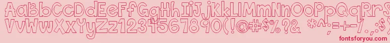 ThisFontIsEmpty1 Font – Red Fonts on Pink Background