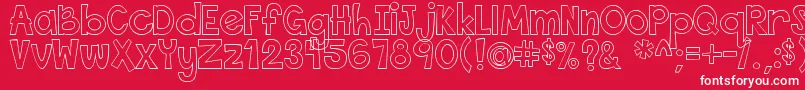 ThisFontIsEmpty1 Font – White Fonts on Red Background