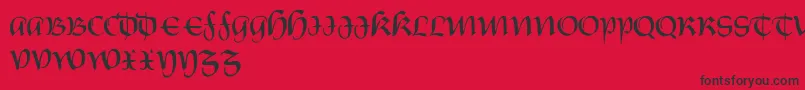 CarnovstineRegular Font – Black Fonts on Red Background