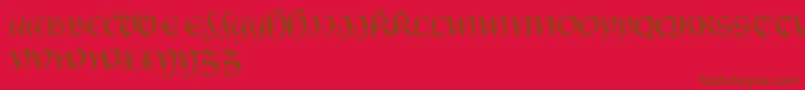 CarnovstineRegular Font – Brown Fonts on Red Background