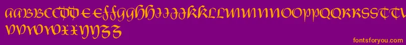 CarnovstineRegular Font – Orange Fonts on Purple Background