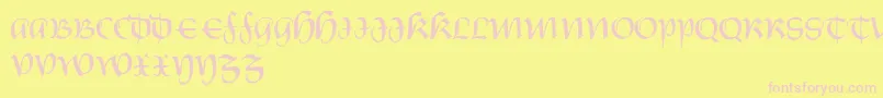 CarnovstineRegular Font – Pink Fonts on Yellow Background