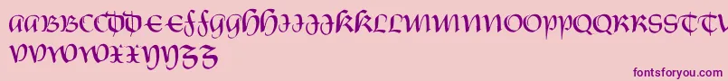 CarnovstineRegular Font – Purple Fonts on Pink Background