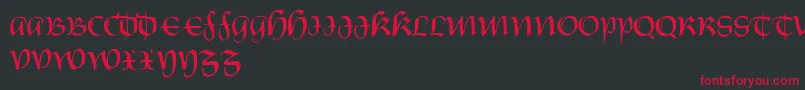 CarnovstineRegular Font – Red Fonts on Black Background