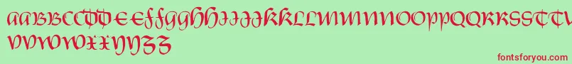 fuente CarnovstineRegular – Fuentes Rojas Sobre Fondo Verde
